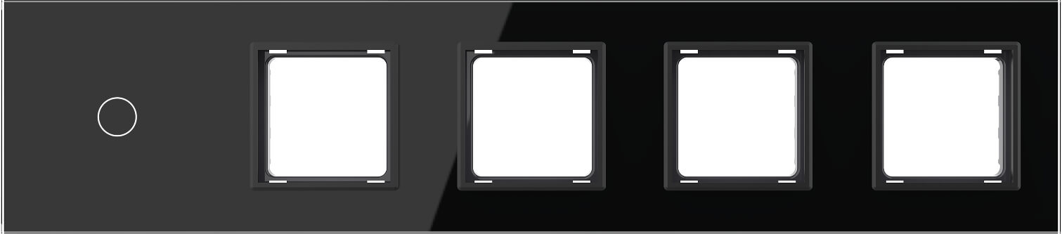 1 Gang + Frame Glass Panel