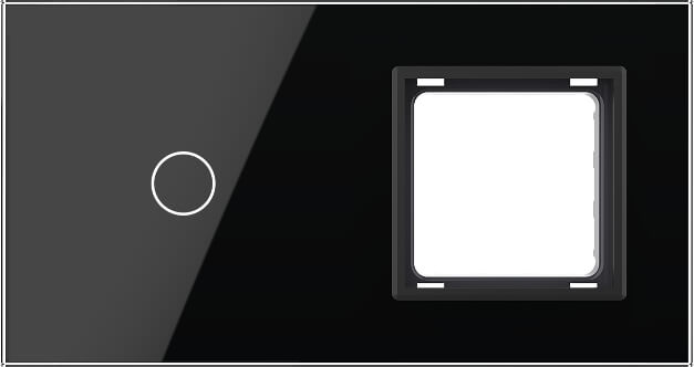 1 Gang + Frame Glass Panel