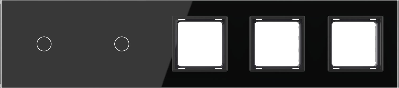 1 Gang + 1 Gang + Frame Glass Panel