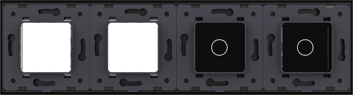 1 Gang + 1 Gang + Frame Glass Panel