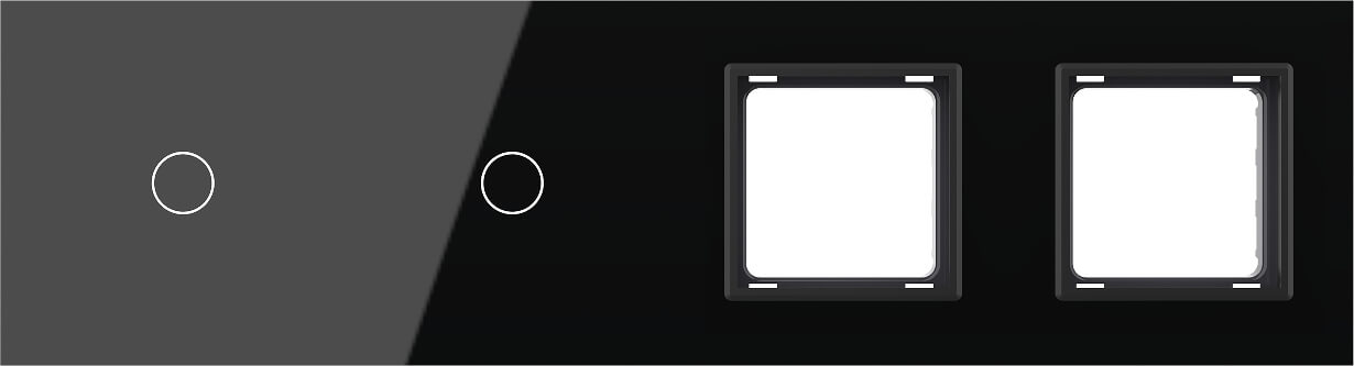 1 Gang + 1 Gang + Frame Glass Panel