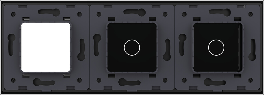 1 Gang + 1 Gang + Frame Glass Panel