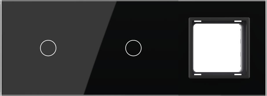 1 Gang + 1 Gang + Frame Glass Panel