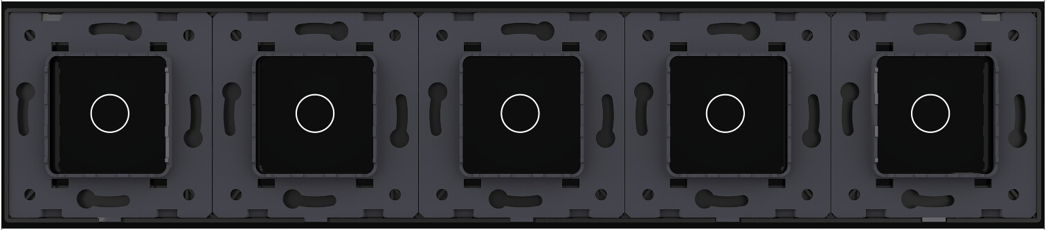 1 Gang + 1 Gang + 1 Gang + 1 Gang + 1 Gang Panel